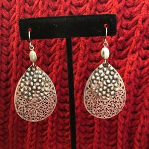 Silver Tone Dangle Earrings